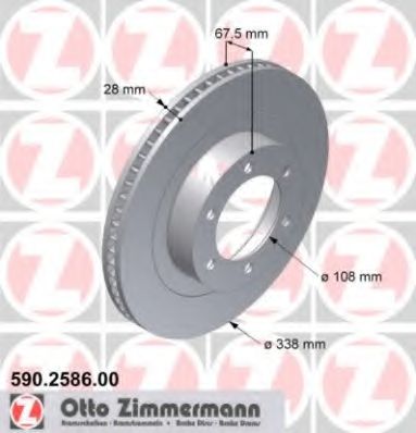 Тормозной диск ZIMMERMANN 590.2586.00
