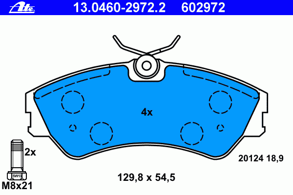 Тормозные колодки ATE 13.0460-2972.2