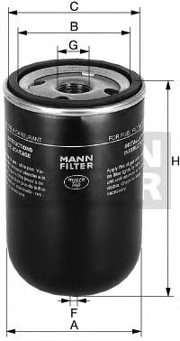 Топливный фильтр MANN WK 815 x