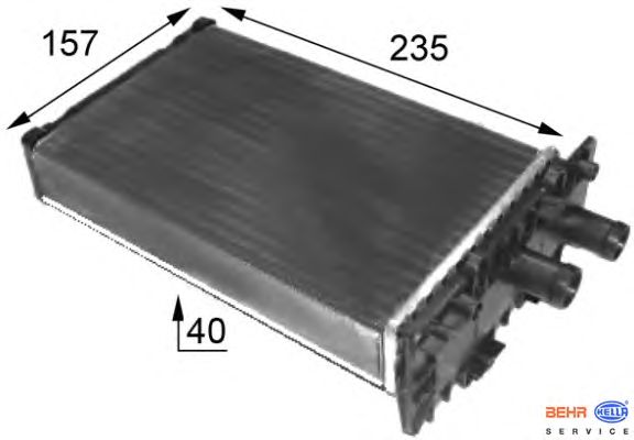 Радіатор опалення BEHR HELLA SERVICE 8FH 351 024-431