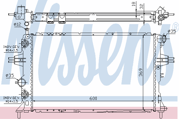 Радиатор охлаждения NISSENS 63247A