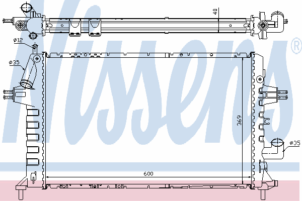 Радиатор охлаждения NISSENS 63021A