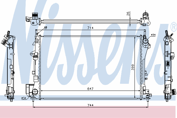 Радиатор охлаждения NISSENS 63024A
