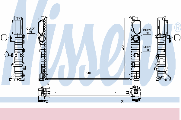 Радиатор охлаждения NISSENS 62797A