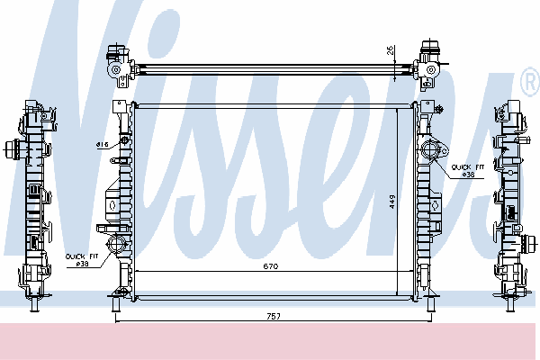 Радиатор охлаждения NISSENS 65615A