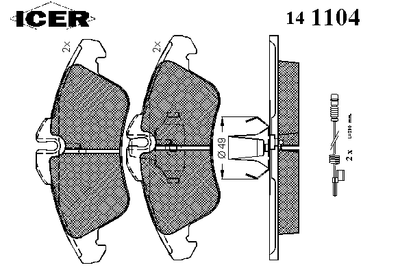 Тормозные колодки ICER 141104