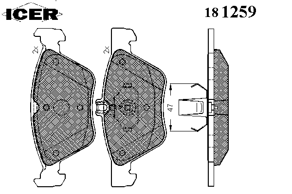 Тормозные колодки ICER 181259