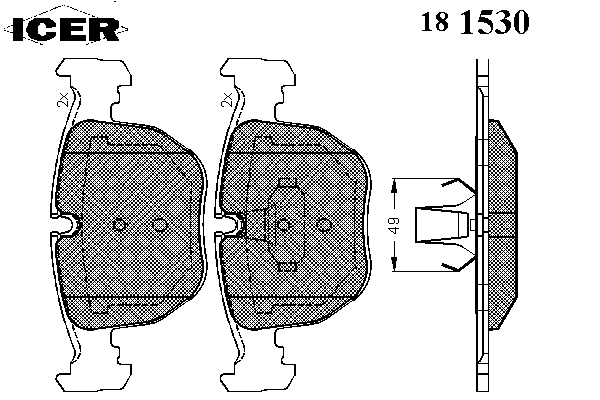 Тормозные колодки ICER 181530