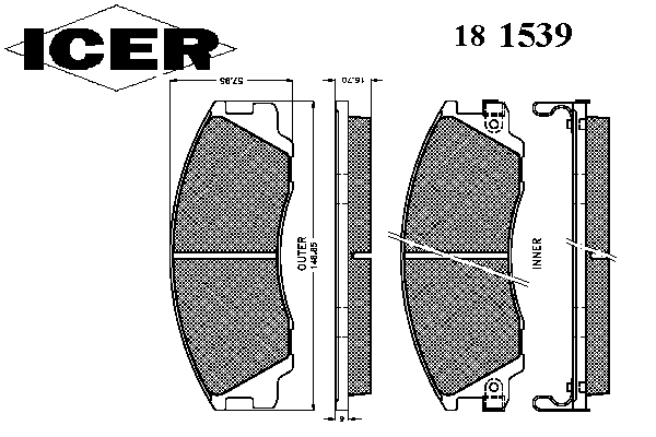Тормозные колодки ICER 181539