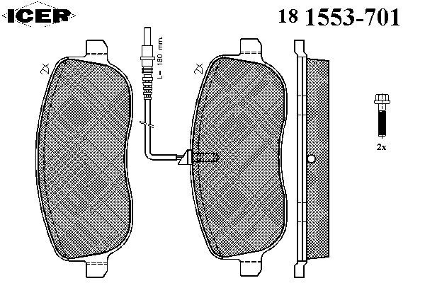 Тормозные колодки ICER 181553-701