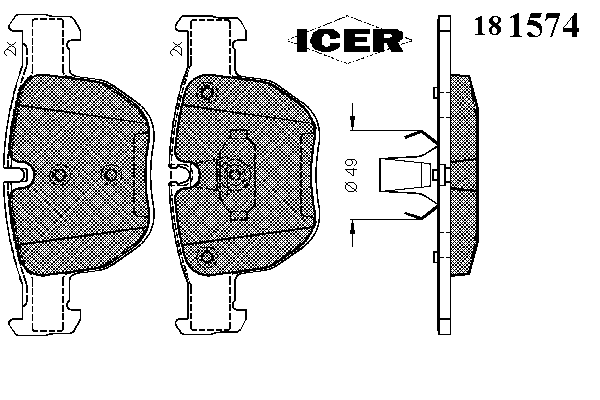 Тормозные колодки ICER 181574