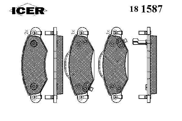 Гальмівні колодки ICER 181587