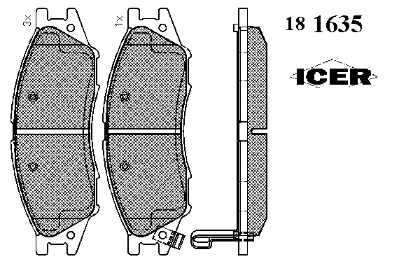 Тормозные колодки ICER 181635