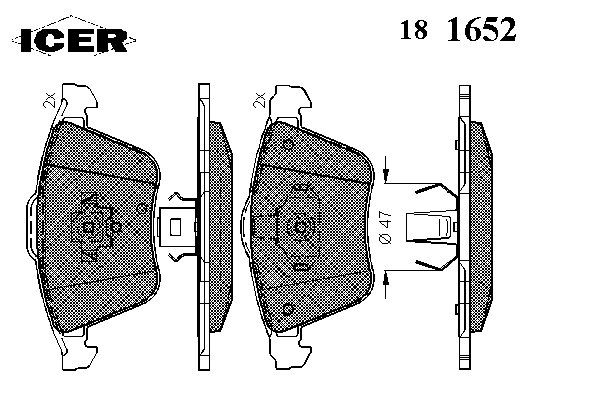 Гальмівні колодки ICER 181652