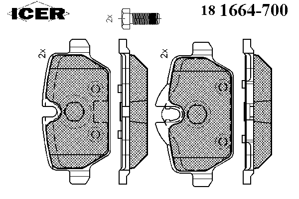 Тормозные колодки ICER 181664-700