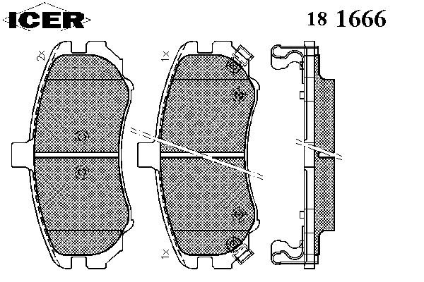 Тормозные колодки ICER 181666