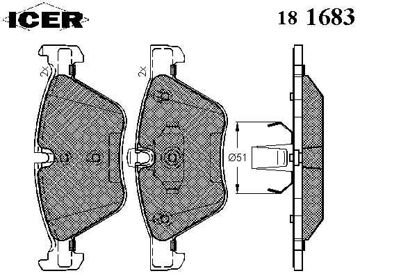 Тормозные колодки ICER 181683