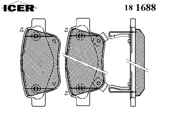 Тормозные колодки ICER 181688