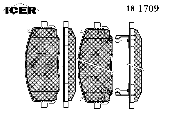 Тормозные колодки ICER 181709