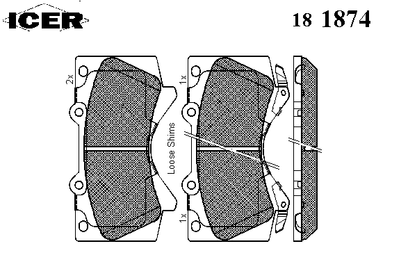 Тормозные колодки ICER 181874