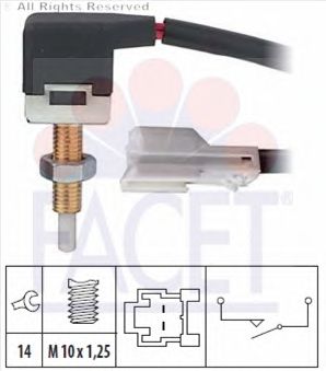 Выключатель, привод сцепления FACET 7.1174