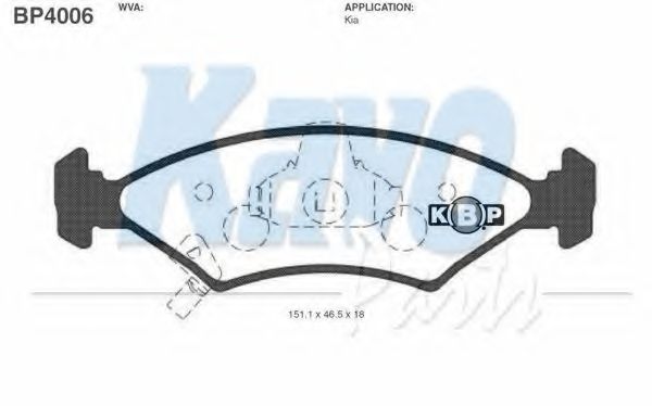 Тормозные колодки KAVO PARTS BP-4006