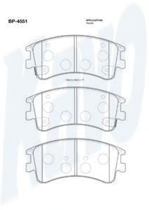 Тормозные колодки KAVO PARTS BP-4551