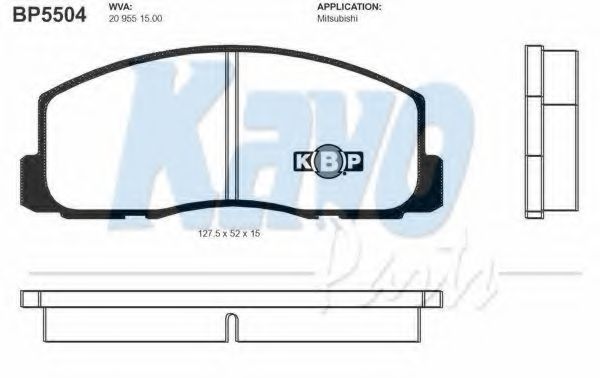 Тормозные колодки KAVO PARTS BP-5504