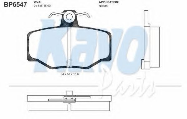 Тормозные колодки KAVO PARTS BP-6547