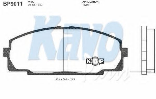 Тормозные колодки KAVO PARTS BP-9011