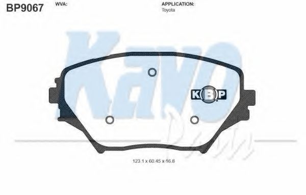 Тормозные колодки KAVO PARTS BP-9067