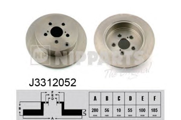Тормозной диск NIPPARTS J3312052