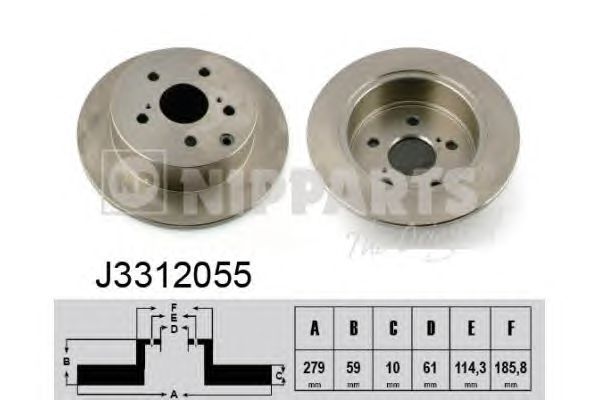 Тормозной диск NIPPARTS J3312055