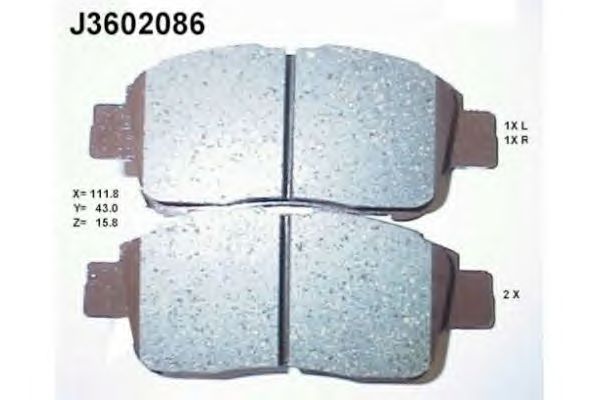 Тормозные колодки NIPPARTS J3602086