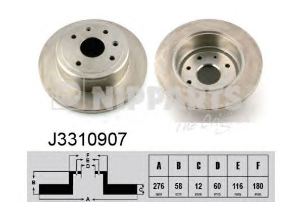 Тормозной диск NIPPARTS J3310907