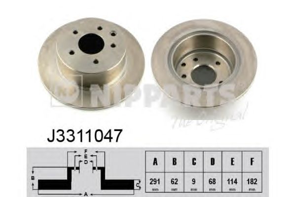 Тормозной диск NIPPARTS J3311047
