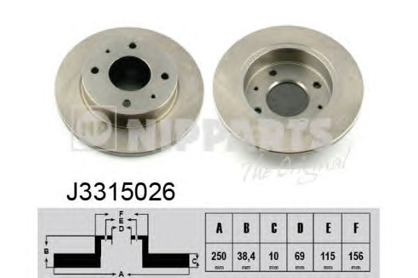 Тормозной диск NIPPARTS J3315026