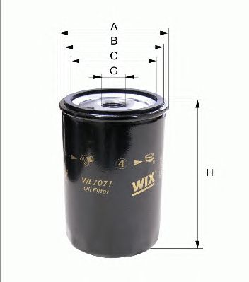 Масляный фильтр WIX FILTERS WL7067