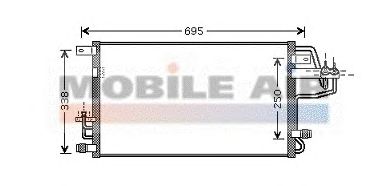 Радиатор кондиционера VAN WEZEL 82005156