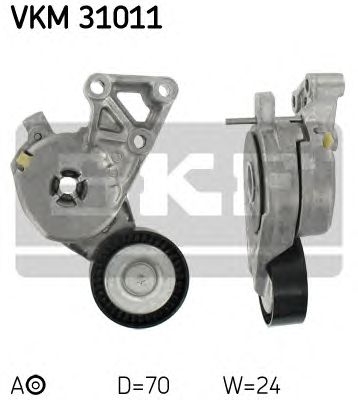 Натяжной ролик поликлинового ремня SKF VKM 31011