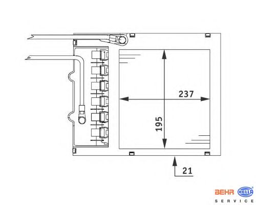 Радиатор отопителя HELLA 8FH 351 311-151