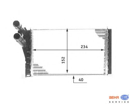 Радіатор опалення HELLA 8FH 351 311-421
