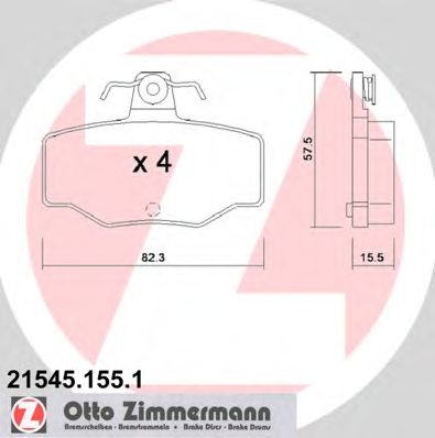 Тормозные колодки ZIMMERMANN 21545.155.1