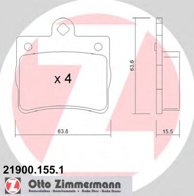 Тормозные колодки ZIMMERMANN 21900.155.1