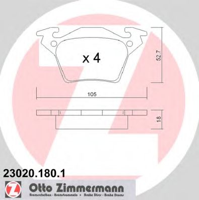 Тормозные колодки ZIMMERMANN 23020.180.1