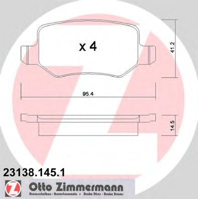 Тормозные колодки ZIMMERMANN 23138.145.1