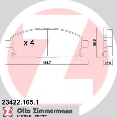 Тормозные колодки ZIMMERMANN 23422.165.1