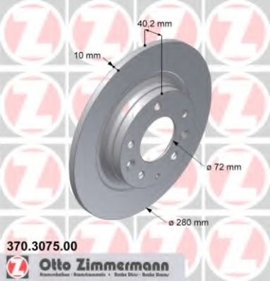 Тормозной диск ZIMMERMANN 370.3075.00