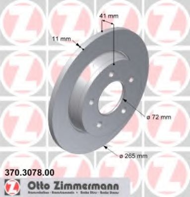 Тормозной диск ZIMMERMANN 370.3078.00