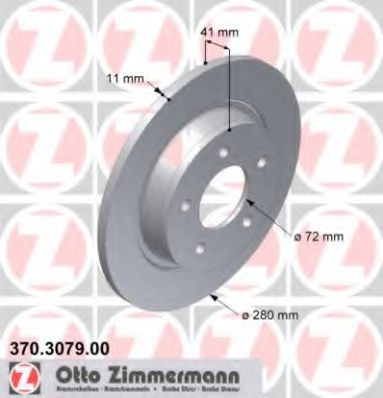 Тормозной диск ZIMMERMANN 370.3079.00